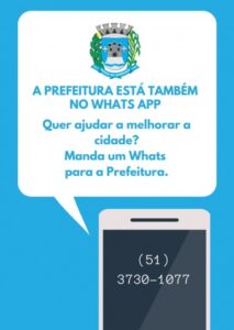 Prefeitura divulga novo canal de comunicação com o Poder Público.