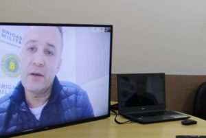 Comandante do 23°Batalhão de Polícia Militar Tenente-coronel Giovani Paim Moresco