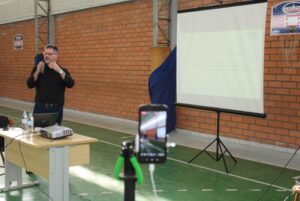 Arquiteto Demetrius Jung em sua apresentação do Plano Diretor